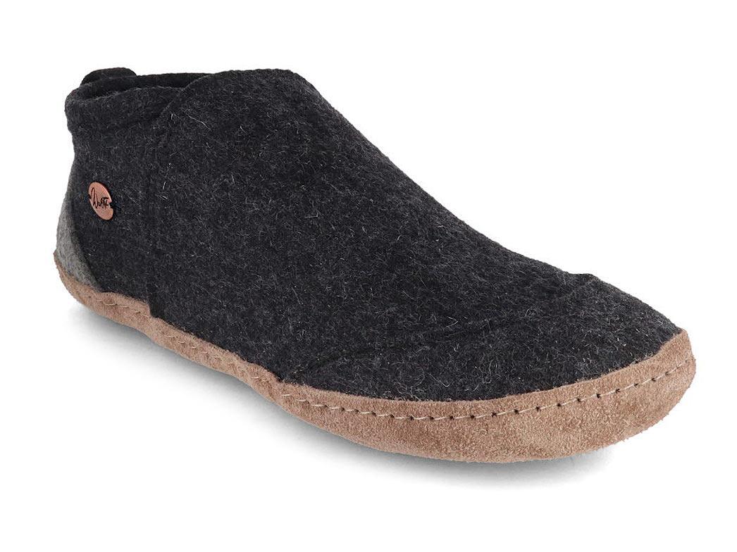 WoolFit� Vilten Pantoffels Taiga, Donkergrijs