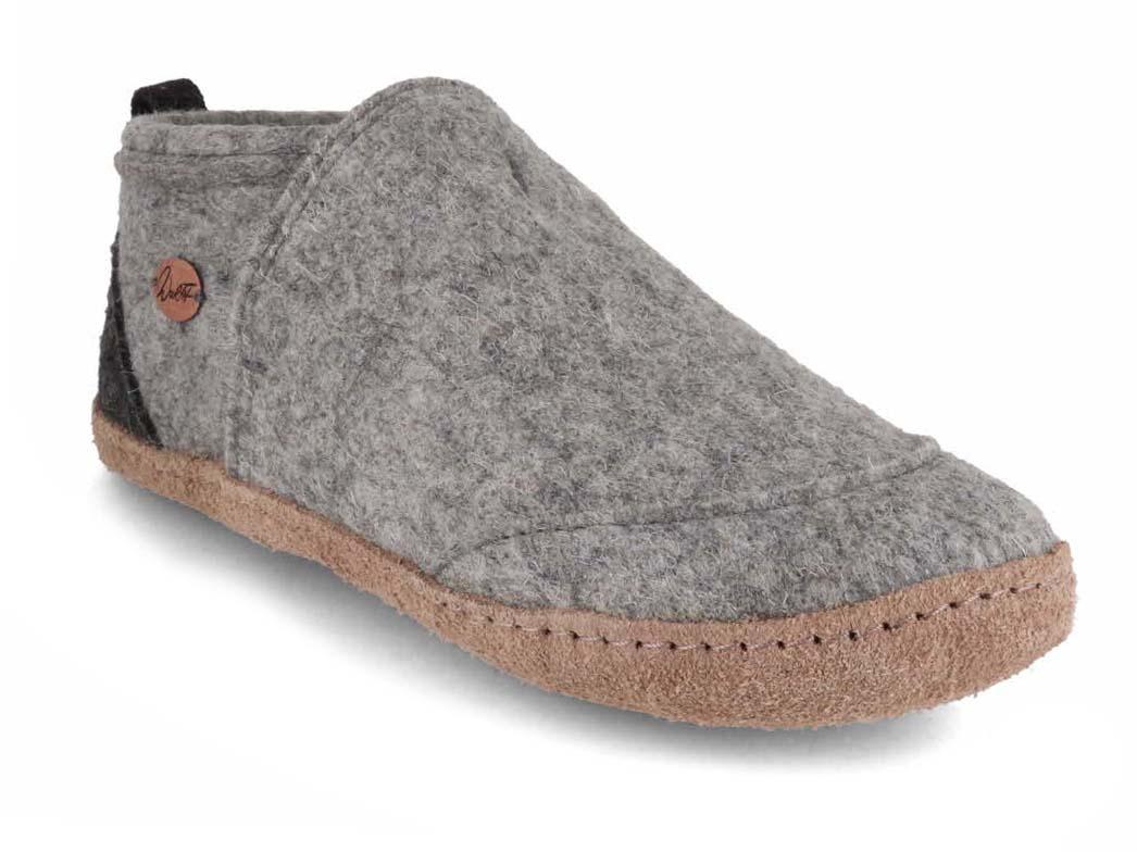 WoolFit� Vilten Pantoffels Taiga, Lichtgrijs