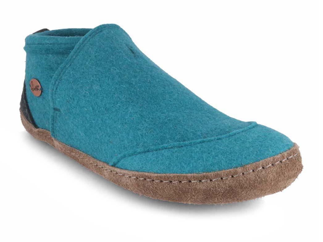 WoolFit� Vilten Pantoffels Taiga, Turkoois
