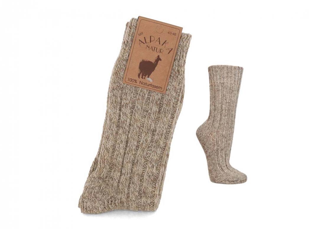 WoolFit� alpaca wollen sokken van 100% natuurlijke wol, extra warm, met label