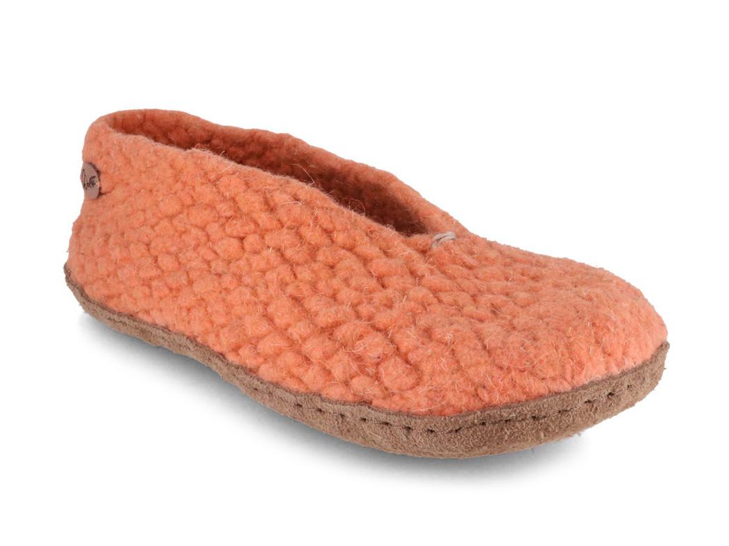 WoolFit� handgeweven damessloffen Woolies, aprico
