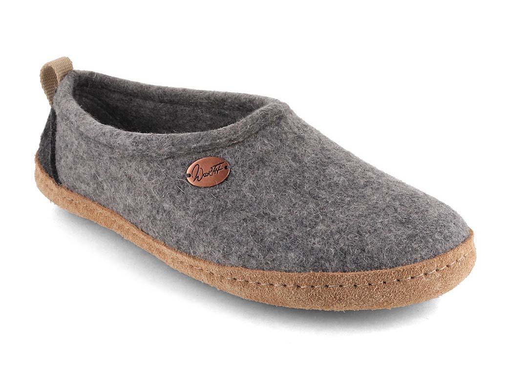 WoolFit� hoge vilten pantoffels Highland, lichtgrijs