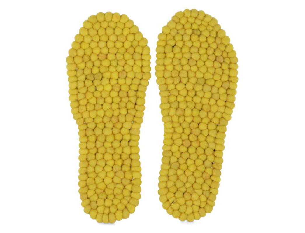 WoolFit� voetbed massage inlegzool FeelGood, geel